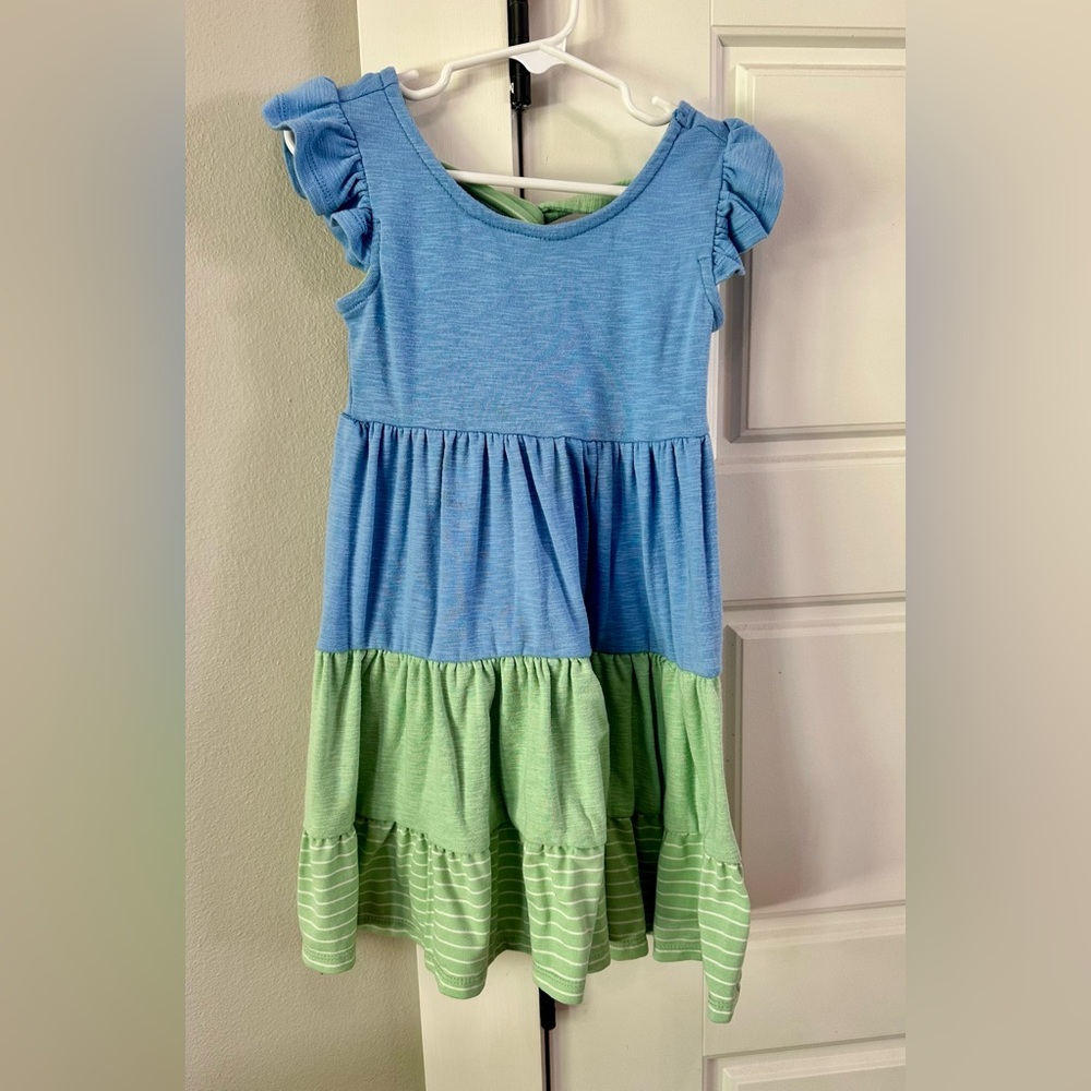 Bonnie Jean Tiered Flutter-Sleeve Kids Dress